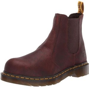 Dr. Martens, Women's Arbor Steel Toe Light Industry Boots, Teak